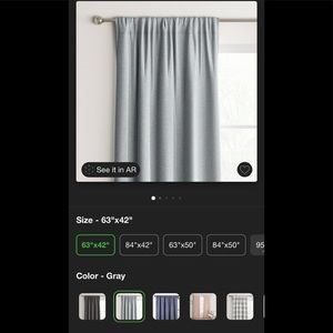 Threshold Target Grey curtain panel